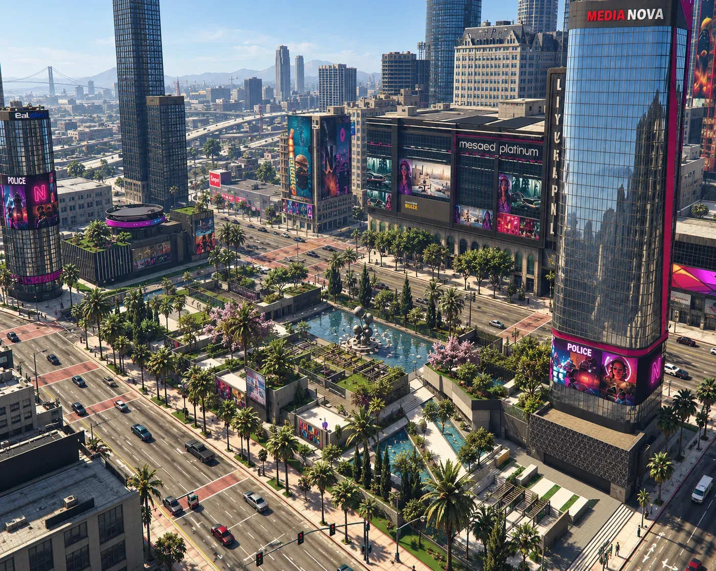Blick auf den Würfelpark in Los Santos